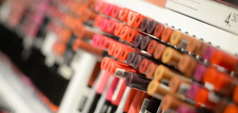 Cosmetic products on a retail shelf representing EU market compliance