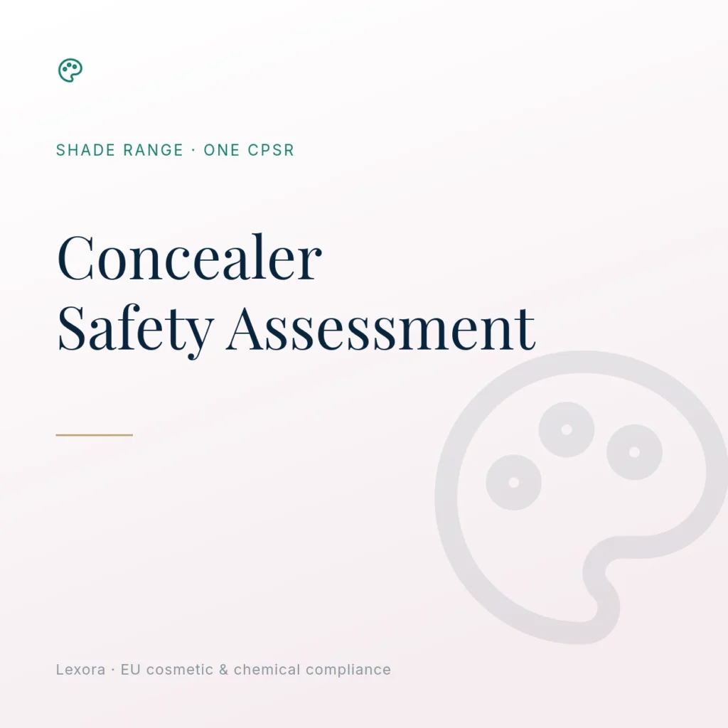 Safety Assessment for Concealer — Lexora EU cosmetic compliance service